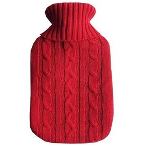 Warmwaterkruik 2 stuks 2 l grote gebreide warmwaterzakhoes warmwaterzak, warmwaterzak, warmwaterzak, warmwaterkruikhoes, warmwaterzak, warmwaterzak (rood)