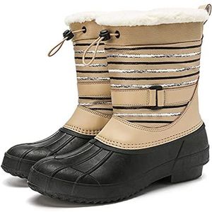 Regenlaarzen Vrouwen waterdichte eend laarzen dame sneeuw laarzen winter bewaren warme antislip rubberen vrouwelijke mode vrouwen casual schoenen regen schoenen multi Regenschoenen (Color : G05-Khaki