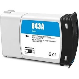 Geschikt for H-*0P 843A 843B inktpatronen PageWide XL4000 XL5000 5100 hogesnelheidsprinter en(843A-C)