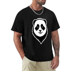 Heren T-shirt Panda korte mouwen T-shirt ronde hals T-shirt voor mannen, Panda1, XL