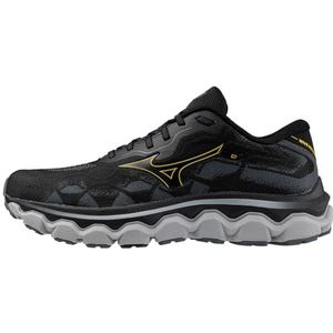 Mizuno Wave Horizon 7 hardloopschoen voor heren, Zwarte Citrus, 12 UK Wide