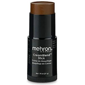 Mehron Make-up CreamBlend Stick | Gezichtsbeschildering, lichaamsbeschildering en foundation make-up | Lichaamsverf stift (Dark 4)