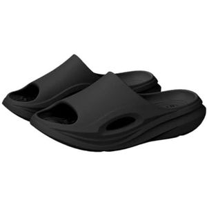fengqingyunyan0304 Slide, zomersportschoenen voor heren, dikke EVA-zool, ademend, voor thuis en buiten, voor heren, Zwart, 45 EU