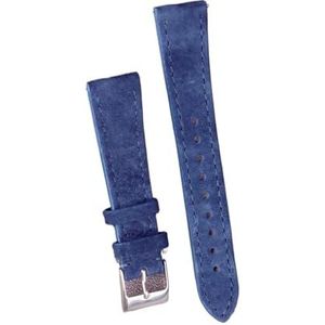 CBLDF Vintage Suède Horloge 18mm 20mm 22mm Quick Release Horlogebandje Lederen Armband Riem Accessoires (Color : Drak blue, Size : 20mm black buckle)