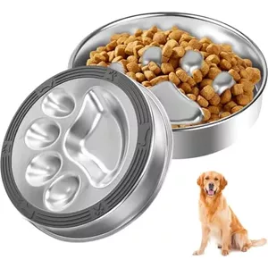 Voerbak Hond - Anti Schrokbak Kat - Voerbak - 3 - Geel