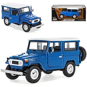 Motormax Toyota Land Cruiser FJ40 blauw met wit 3-deurs 1960-1984 1/24 model auto