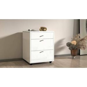 Dmora Yorgos, commode met 3 laden, 47 x 45 x 61 cm, wit