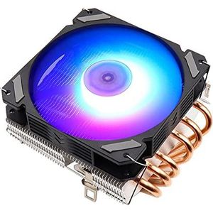 6 Heatpipes processor Koeler ventilator lage profiel radiator ultra slank 4pin PWM LGA 115X 1200 1366 2011 V3 X79 X99 AM3 AM4 12 0 mm processor Koeling (Blade Color : Black ARGB)