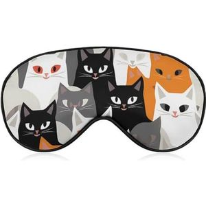 Schattig slaapmasker voor katten lichtgewicht oogmasker om te slapen met verstelbare riem voor mannen en vrouwen