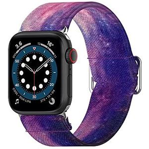 VENTER Rekbare lus band compatibel met Apple Watch Band 40 mm 38 mm iWatch-serie 6/5/4/3/2/1/SE Stretch elastieken polsband Starry sky