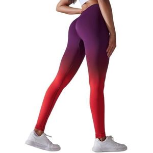 OXOLAMRIN Yogalegging voor dames, meerkleurig, meerdere maten (Deep Burgundy, M)