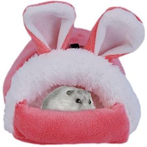 Hamsterbed, Winter Warm Bed Huis Fleece Leuk Speelgoednest, Nest voor kleine dieren voor minimuizen, suikerzweefvliegtuigen, chinchilla's, dwerghamster Yuab