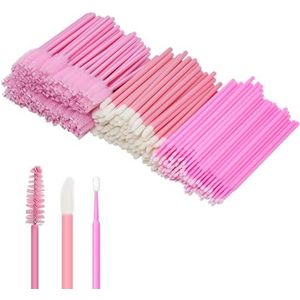 300 stks Wimper Borstel Wenkbrauw Borstel Kristal Mascara Wands Applicator voor Wimper Extension (Gekleurd)