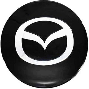4 stuks auto naafdoppen sticker voor Mazda 56mm wielnaafafdekking sticker badge logo naafdop velgdoppen waterdicht stof accessoires