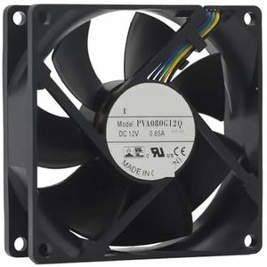 8025 80mmx80mmx25mm PVA080G12Q PWM koeler koelventilator DC12V 0,65A 4-draads 4-pins connector