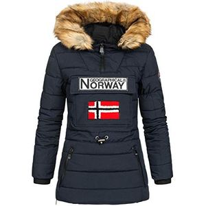 Geographical Norway BELINDA LADY - Vrouwen Warm Parka - Waterdichte Jas Hooded Fur - Winter Windbreaker - Vrouwen mode Warm Lining Jacket (Navy 2XL) Maat 5