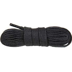 Platte Schoenveters, Sterk en Vlamvertragend Met Katoenen Touch and Feel, Gemaakt in Europa van Duurzame Modacryl-Katoenvezels, WorkerWalker STR-veters PRO, 1 Paar - (91 - Zwart / 110 cm - 43 inch)