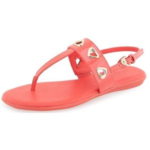 Aerosoles Iago platte sandaal voor dames, koraal lakleer, 4,5 UK