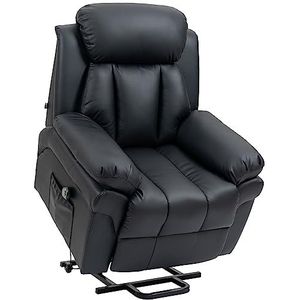 HOMCOM elektrische tv-stoel opstastoel relaxfauteuil fauteuil met opstahulp zwart 96 l x 93 b x 103 h cm