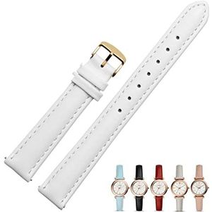 14mm 16mm lederen horlogeband armband compatibel met fossiel ES4529 ES4502 ES5068 ES4534 ES5017 Lederen bandaccessoires for dames (Color : White gold, Size : 15mm)