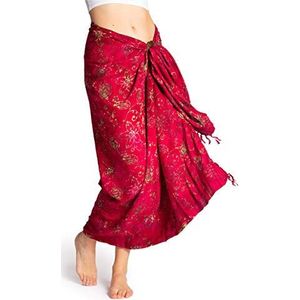 PANASIAM Sarong B504 red flower, L