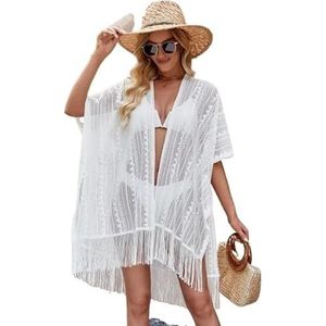 Cover Ups Voor Vrouwen Strandkleding Comfort Hollow Out Bikini Cover-up Zon Top Coat Mode Vrouwen Zomer Zonnescherm Vest Wraps Reizen Strand Badpak Cape Sjaal Badpak Cover Ups Voor Vrouwen (Wit)