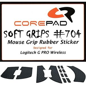 Corepad Soft Grips - Zelfklevende voorgesneden anti-slip stickers voor PC Gaming muizen (zwart, Logitech G PRO Wireless)