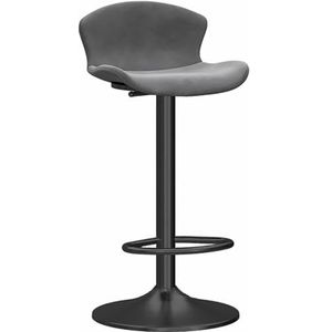 Barkrukken Barstoelen Aanrechtbarkrukken Aanrechtstoel Metalen Basis En Voetsteun, Met Fluweel Beklede Zitting Verstelbare Barkrukken Barkruk Stoel Bar Stoelen (Color : Gray, Size : Sitting Height 6