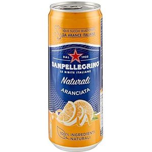 48x L'Aranciata blik 330 ml San pellegrino oranje limonade origineel oranje