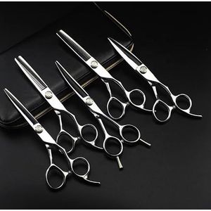 Haarknipschaar, 5 STKS 6 Inch Aanpassen Roestvrij Staal Kapper Schaar Haar Snijden Set