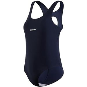 sesto senso Badpak voor meisjes, ondoorzichtig, eendelig, Donkerblauw, 140 cm