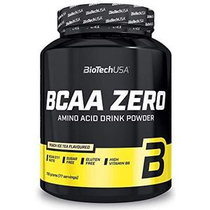 BioTechUSA BCAA Zero | Essentieel aminozuur poeder | 6g BCAA met instant L-leucine | Veganistisch | Suikervrij, Lactosevrij, Glutenvrij, 700 g, Perzik Ice Tea