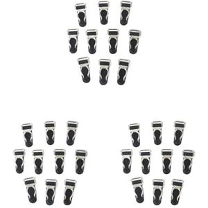 Jarretels - Zwart - 3 Set van Heren Jarretellegordel Clips Haken Grips - 10 Stuks