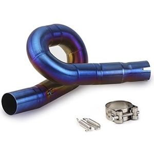 LFYEQZ Midden Pijp Uitlaat 51mm Motorfiets Rvs Uitlaat Voor Benelli Voor BJ300GS Voor TNT300 Voor BN302 2014-2018(C For BN302 For TNT300)