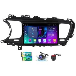 Android 13 Dual Din Car Stereo voor Kia Optima K5 2013-2015 met 9 inch Touchscreen Media Player met Carplay Android Auto Bluetooth 4G WiFi GPS-navigatie FM/RDS SWC + achtercamera(NF-2)