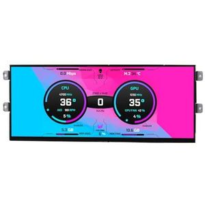 VSDISPLAY D31 PC Case Display, 12.3 inch 2400x900 2K IPS LCD Monitor Scherm, met USB Type C Video Port