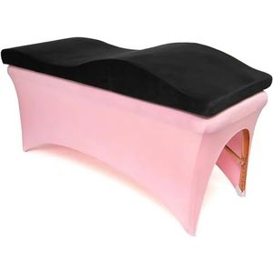 AHUFGN Lash Bed Foam Spa Massage Tafel Schoonheid Bed Gebogen Topper Salon Anatomica Matras Wave Memory Foam Bed Topper(zwart)