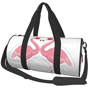 Flamingo's Bedrukte Reistas Gym Sportuitrusting Tas Multi Pocket Reizen Duffel Tas voor Opslag Sport Camping, Zwart, One Size