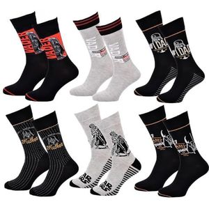 Disney Socks And Underwear Star Wars herensokken, Veelkleurig zwart, 43-46 EU