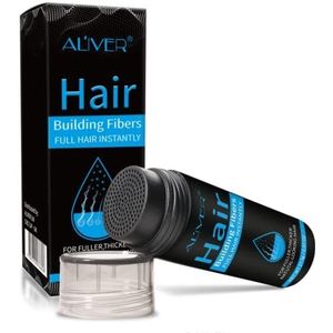 Capillaire vezels, met applicator, versterkingsvezels, KeRatin, natuurlijke haarvezels, haarverwijderaar, poederspray (zwart)