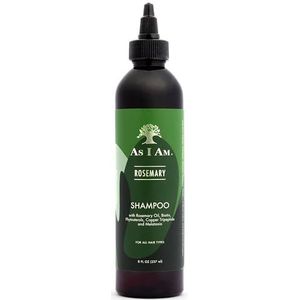 As I Am Rozemarijnshampoo, 237 ml, hoofdhuidbehandeling voor haardichtheid, met biotine en zaagpalm
