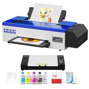 PUNEHOD A3 L1800 DTF-printer, kledingprinter met inkt 13 inch DTF-transferprinter met witte inkt circulatoire DTF-printermachine voor doe-het-zelf afdrukken T-shirts (A3-printer+oven)