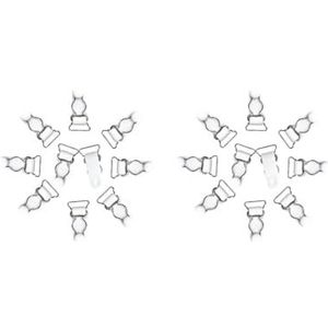 2 Set Vrouwen Been Jarretellegordel Punk Goth Dij Bretels Kousen Riem 20mm Wit