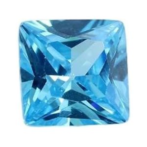 Zirkonia Steen Veelkleurige Vierkante Vorm Prinses Geslepen Losse CZ Stenen Synthetische Edelstenen Kralen Voor Sieraden 2x2~14x14mm AAAAA-aquablauw-3x3mm 100 stuks