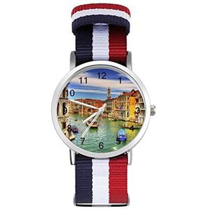 Water Venetië Italië, Casual Heren Horloges Voor Vrouwen Mode Grafische Horloge Outdoor Werk Gym Gift