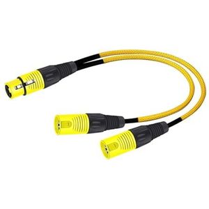 XLR Y-Splitter Kabel 3Pin XLR Female naar Dual 2 Male Kleur Y Koord Evenwichtige Microfoon Adapter Patch Kabel 0.3M-5M (Color : Yellow, Size : 1.5 m)