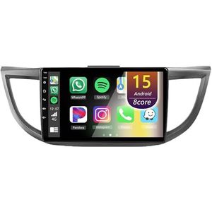 Android Radio voor Honda CRV 2012-2016, 9 inch Touchscreen Autoradio met Wireless CarPlay Android Auto Bluetooth WIFI(8Core(8+256GB))