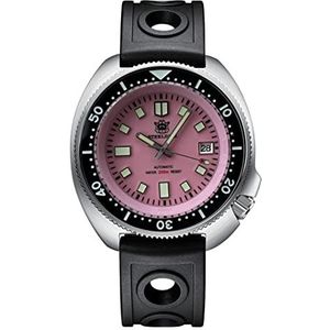 STEELDIVE SD1970 Abalone Klassieke Duik Horloge Lichtgevende NH35 Beweging 200 M Waterdichte Mechanische Horloge voor Mannen, kleur 3 rubber
