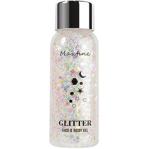 Vloeibare glitter oogschaduw, body glitter gel gezicht glitter voor lichaam, gezicht, ogen, haar, nagels - glitter make-up langdurige sprankelende zeemeermin dikke glitter gel voor festival art party