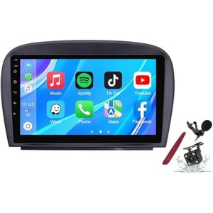Android 14 Autoradio Sat Navi voor B-enz SL (2001-2007) 9 Inch Touchscreen Multimedia Speler met Draadloze Carplay GPS Navigatie FM RDS Bluetooth 5G-WiFi SWC DSP,M120s